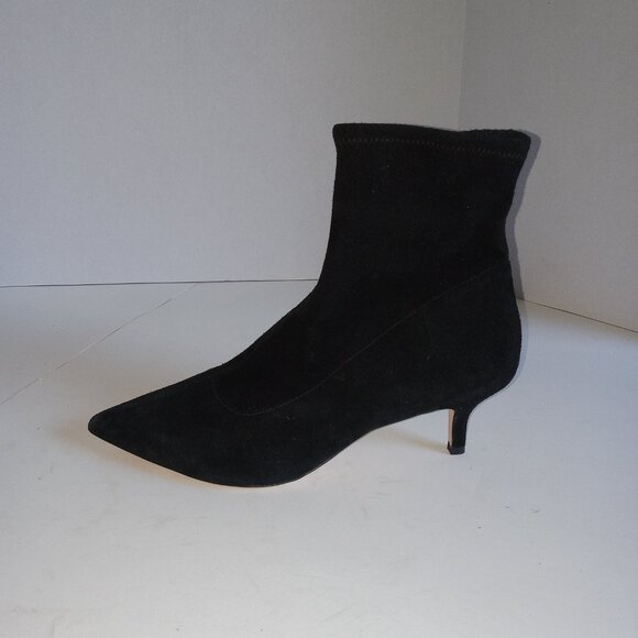 New WOB Coach Restored Jade Black Suede Pull-On Bootie | Size 8.5 | - Picture 1 of 4